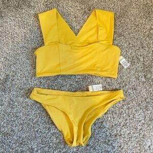 L* Space Parker Bikini square neck yellow size large / small